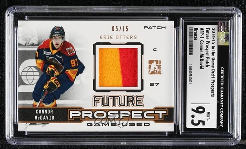 2014 ITG Draft Prospects /15 Connor McDavid #FP-1 CGC 9.5 Mint+ Patch