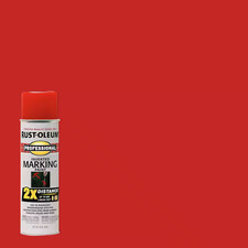 15 Ounce Flat Safety Red Exterior 2X Distance Inverted Marking Spray Paint 6-Pa
