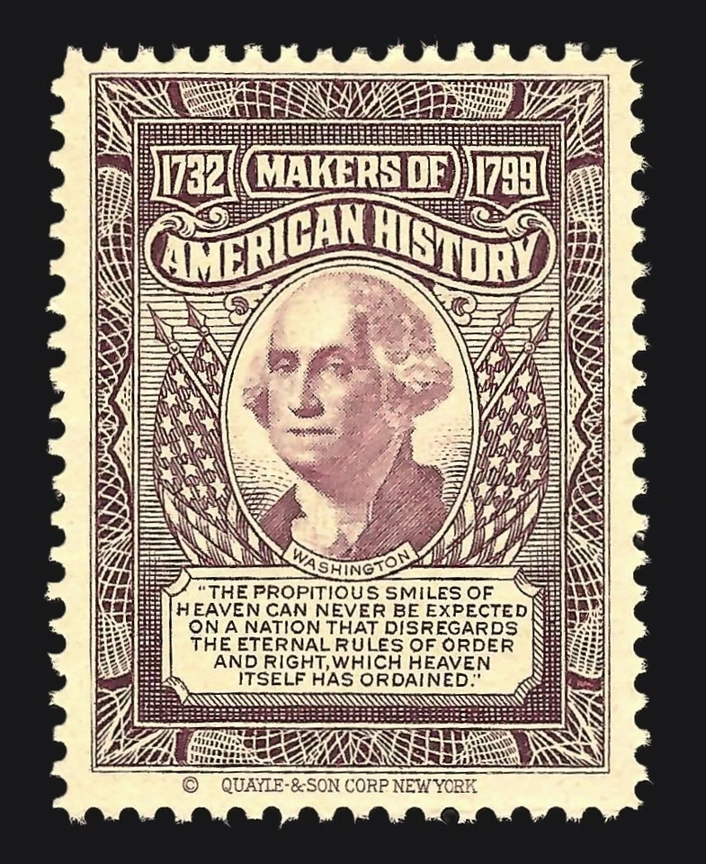 President George Washington Maker of American History est 1930's Poster Stamp - Image 1 of 1