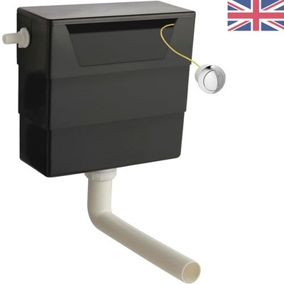 Hudson Reed schwarz Unterputz Spülkasten mit wassersparender DUAL Spülung - kompaktes Design