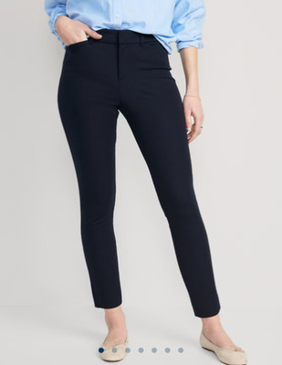 Old Navy High Waisted Pixie Ankle Pants Size 0- In The Navy- NWOT (S#551152)