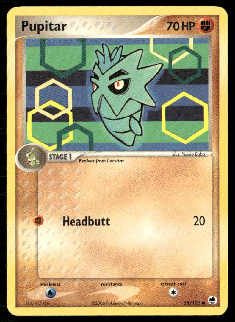 PUPITAR 58/101 COMMON DRAGON FRONTIERS POKEMON NM