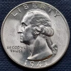 1947 S Washington Quarter 25c Silver BU UNC GEM Brilliant Uncirculated #97348