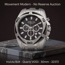 Invicta Bolt Chronograph Quartz VD53 Black Dial Men's 50mm Watch 32372
