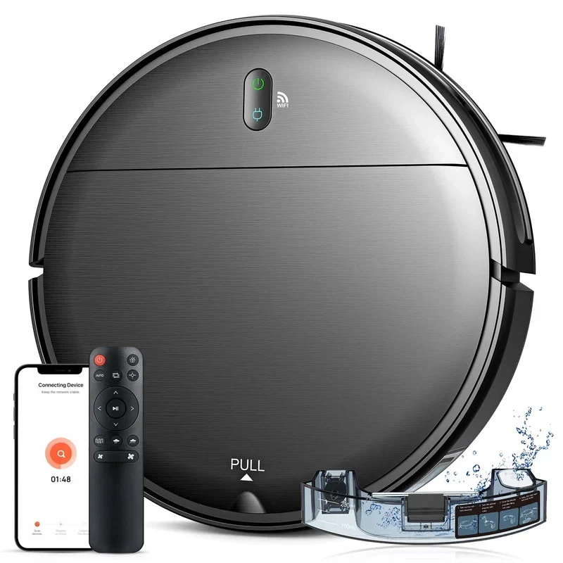 Mamnv Robot Vacuum and Mop Combo T7S T7S Robotic Vacuum Cleaner Black