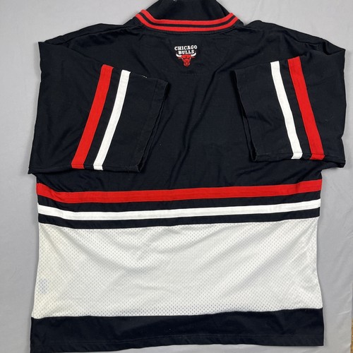 Vintage Chicago Bulls Starter Shirt Collard Sz XXL 90s MESH - Picture 7 of 8