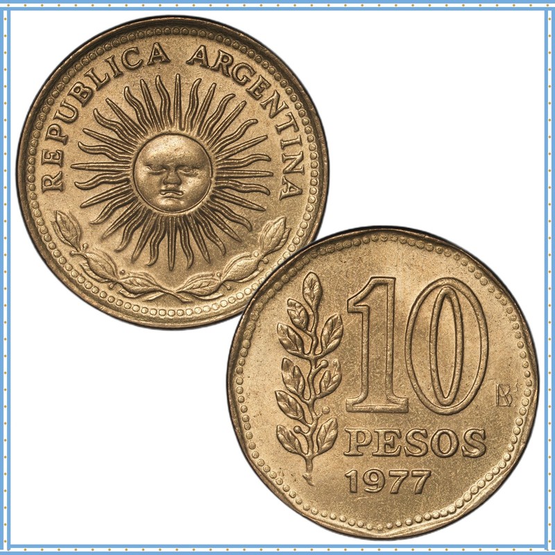 Argentina - 10 Pesos - 1977 - KM#72