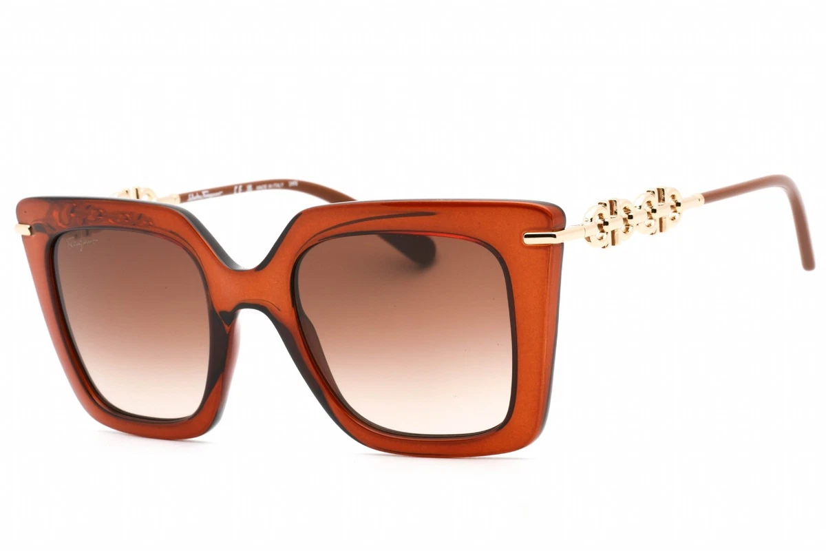 Salvatore Ferragamo SF672S Sunglasses Womens OS Brown Tortoise Oversized Vintage Amazon.com: Ferragamo Salvatore Tortoise Plastic Frame Brown  main image 2