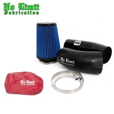 No Limit Black Air Intake Oiled w/Red Pre-Filter For 2011–2016 6.7L Powerstroke