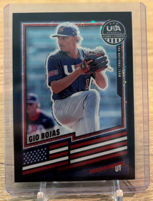 2026 Panini Prizm Stars & Stripes Gio Rojas RC Rookie Black Disco 1/1 One of One