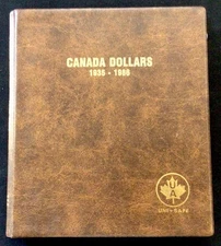 Canada Dollars 1935-1986 Uni-Safe Book! With 56 Coins 1965-2016! ENN Coins
