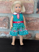 Kit Kittredge American Girl 6.5" Mini Doll 2014 Beforever Green Dress Shoes