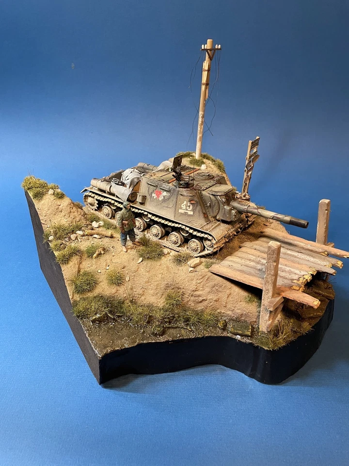 Bridge Out! Diorama de armadura de la Segunda Guerra Mundial construido 1/35 listo para enviar hoy Foto 2 de 4