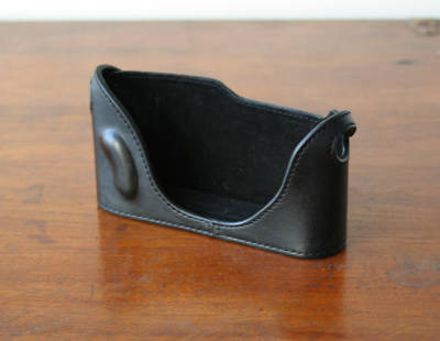 Mr. Zhou Black Leather Half Case for Early Leica M3 Cameras with Buddha Ear Lugs