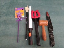 6 Pc Lot Of HALLOWEEN COSTUME HANDHELDS PROPS COSPLAY DRESS UP