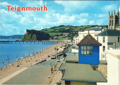 Postkarte Teignmouth Wasserwolke Himmel Eigentum Azurblau Welt Gebäude Reise AA07030