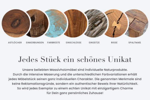 Massiver Teakholz Beistelltisch ROOT 40cm - Hocker aus Wurzelholz - Rund - Bild 5 von 10
