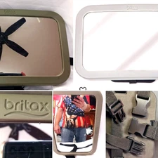 BRITAX BABY CAR MIRROR BACK SEAT VIEW ADJUSTS EASILY SHATTERPROOF 11.5" X 7.5"