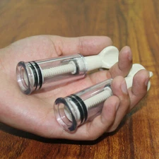 2PCS Vacuum Nipple Sucker Twist No-Pump Suction Cup Enhancer for Women Men BDSM
