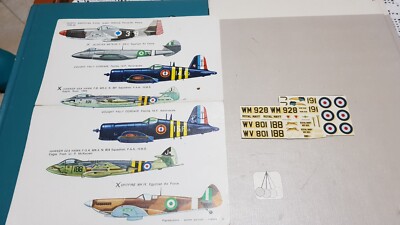 1/72 ESCI  DECALS: HAWKER SEA HAWK FB.Mk3/FGA Mk.4 (UNVOLLSTÄNDIG SUEZ SET)