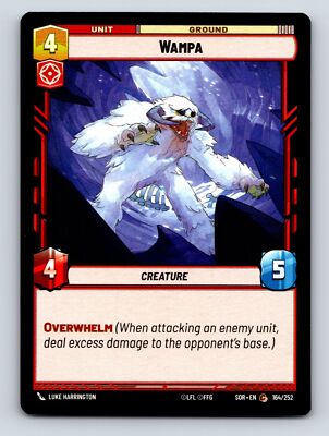 Aggression Ground Creature Wampa Unit Overwhelm 4C 5H 4P Sentinel