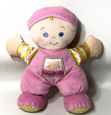 Fisher Price 2008 Baby's First Doll Stuffed Doll Rattle Plush Satin Feet Arms
