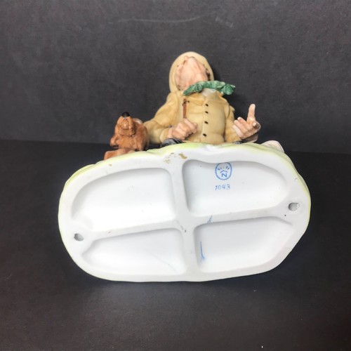 Ancienne statue figurine homme chasseur avec chien vintage - made in Japan #1043 - Photo 9/12
