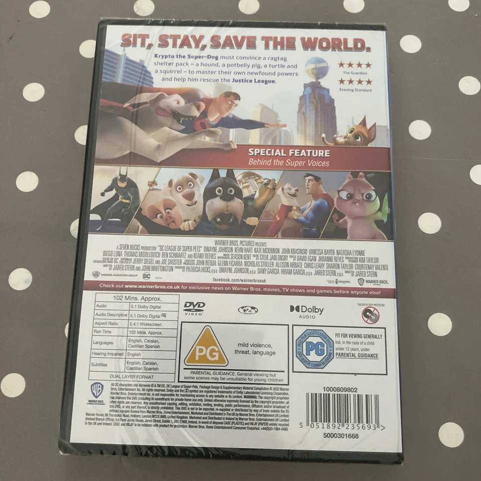 Super Pets DC League Of (2022) NEW SEALED DVD - Image 2 of 2
