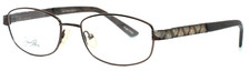 JOAN COLLINS 9775 Brown Marble Womens Oval Full Rim Eyeglasses 52-17-140 B:33
