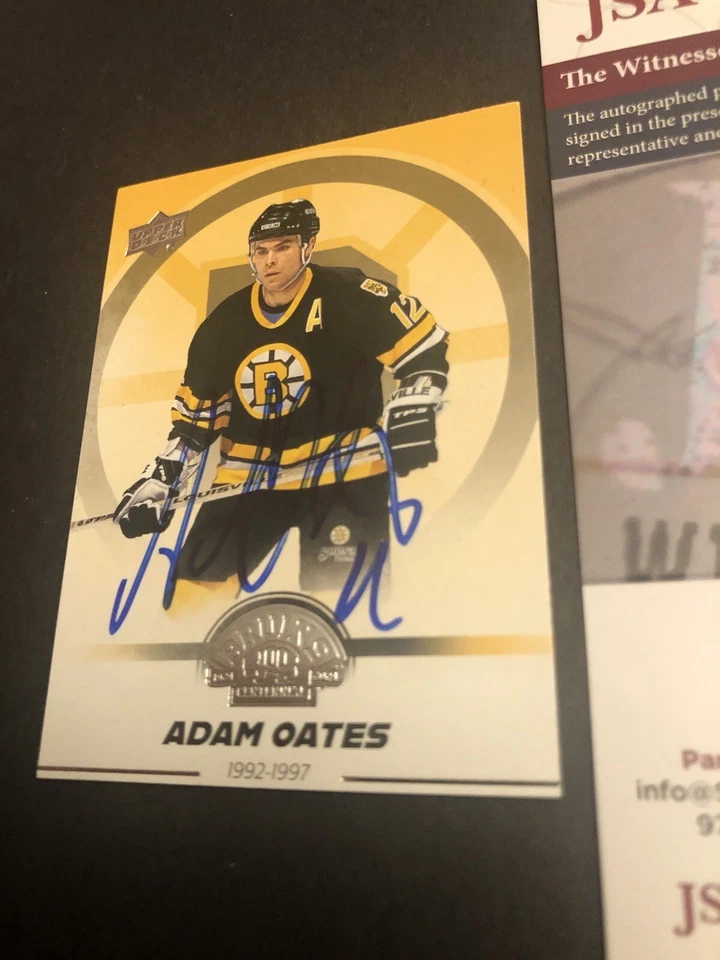 JSA 2023-24 Signed Upper Deck Bruins Centennial #35 Autographed Adam Oates 608 - Image 2 of 4
