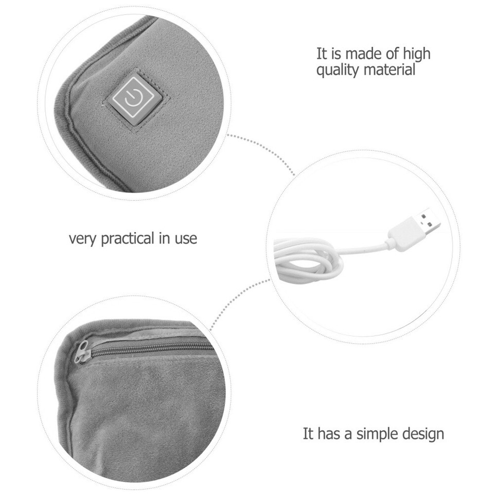 USB Hot Water Bag Plush Cover Comfortable Warm Water Bottle Hand Warmer