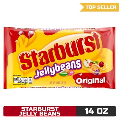 STARBURST Original Jelly Beans Chewy Candy, 14 oz Bag, Assorted Fruit Flavors