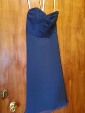 Davids Bridal Navy Blue Bridesmaid Dress Size 4