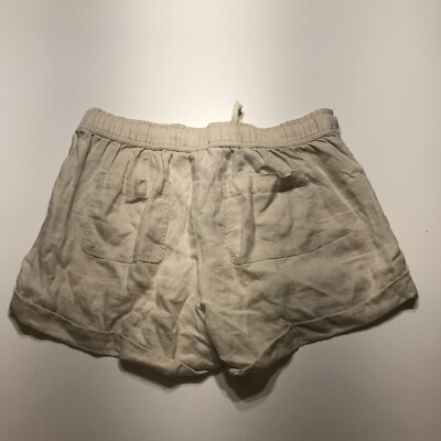 Lou Grey Shorts Womens Size Small Tan Linen Casual
