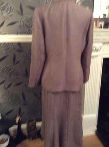 Jacques Vert Lilac Polyester Viscose Skirt Suit Size 12 & 14 Pristine - Picture 7 of 7