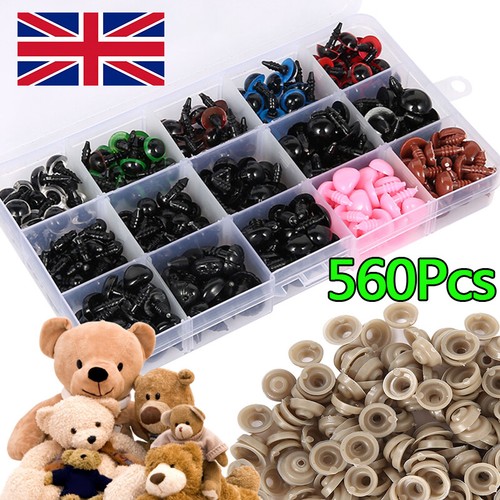 560x Safety Noses Eyes and Washers For Plush Teddy Bear Doll Toys Making Craft U - Picture 4 of 10