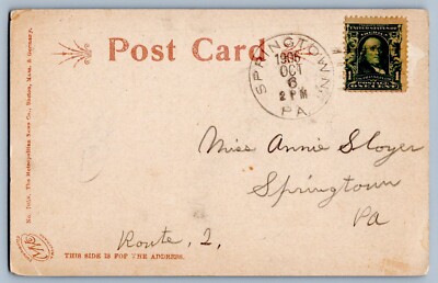 Springtown Pennsylvania PA Bucks County 1906 Type 2/5 Doane Cancel ...
