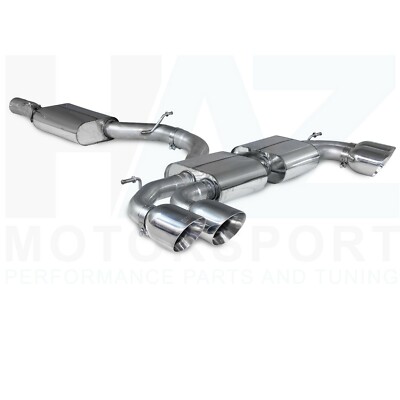 Scorpion 3.15'' Resonanz GPF Heckauspuff + silberne Daytona Spitzen Audi S3 8Y Schrägheck