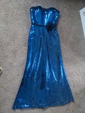 Vintage Formal Dress Size 8 Electric Blue Zum Zum Barbiecore Prom