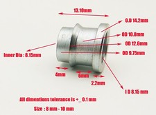 M10 to M8 Rod End Joint Reducer High Misalignment Top Hat Rose Spacer shock