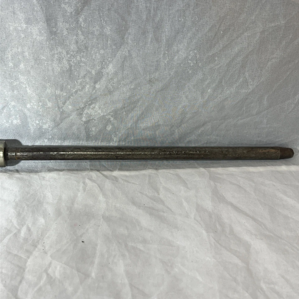 Afilador de cuchillos vintage de 13" con mango de hueso de asta negra varilla de acero Foto 4 de 4