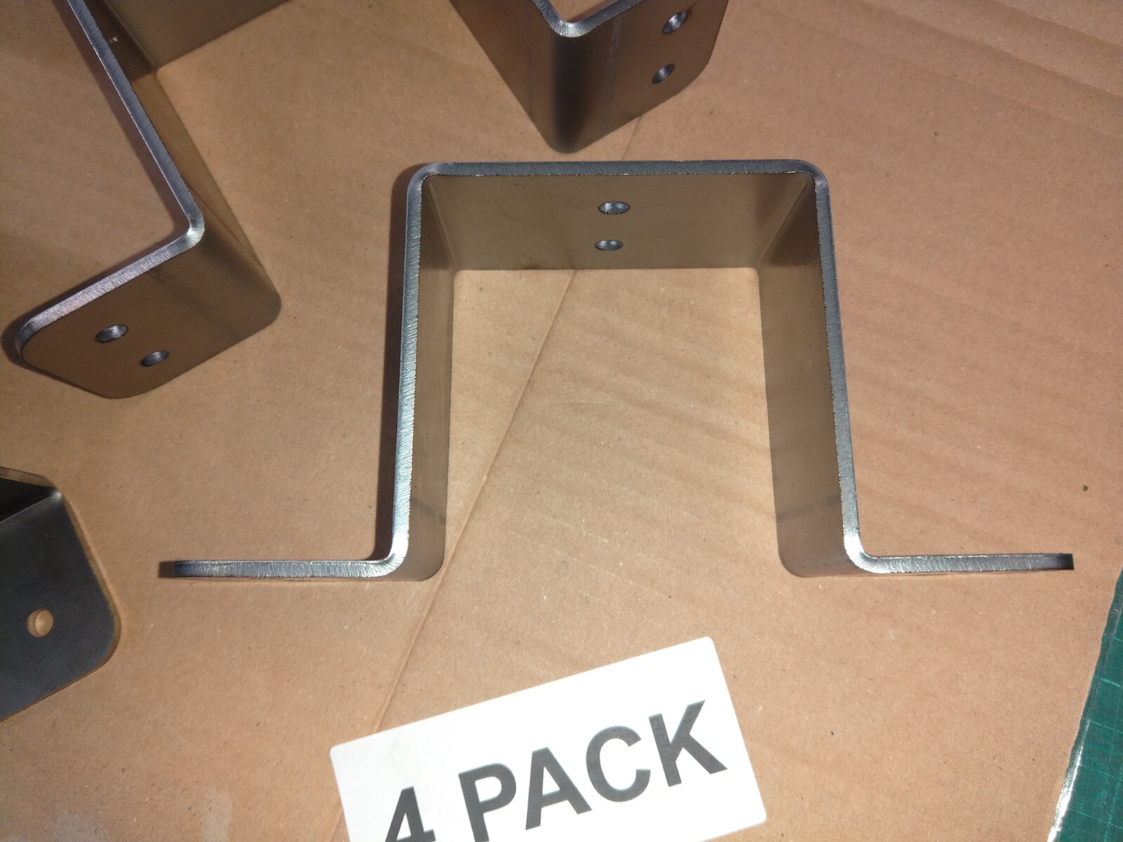 Fence Post to Wall Fixing Brackets. Wall Band 75 x 75mm Raw Steel 4