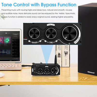 Nobsound M3 HiFi Mini Bluetooth 5.0 Digitale Versterker Stereo Audio Versterker USB Speler voor Thuis/Auto Luidsprekers, TPA3116 50W×2