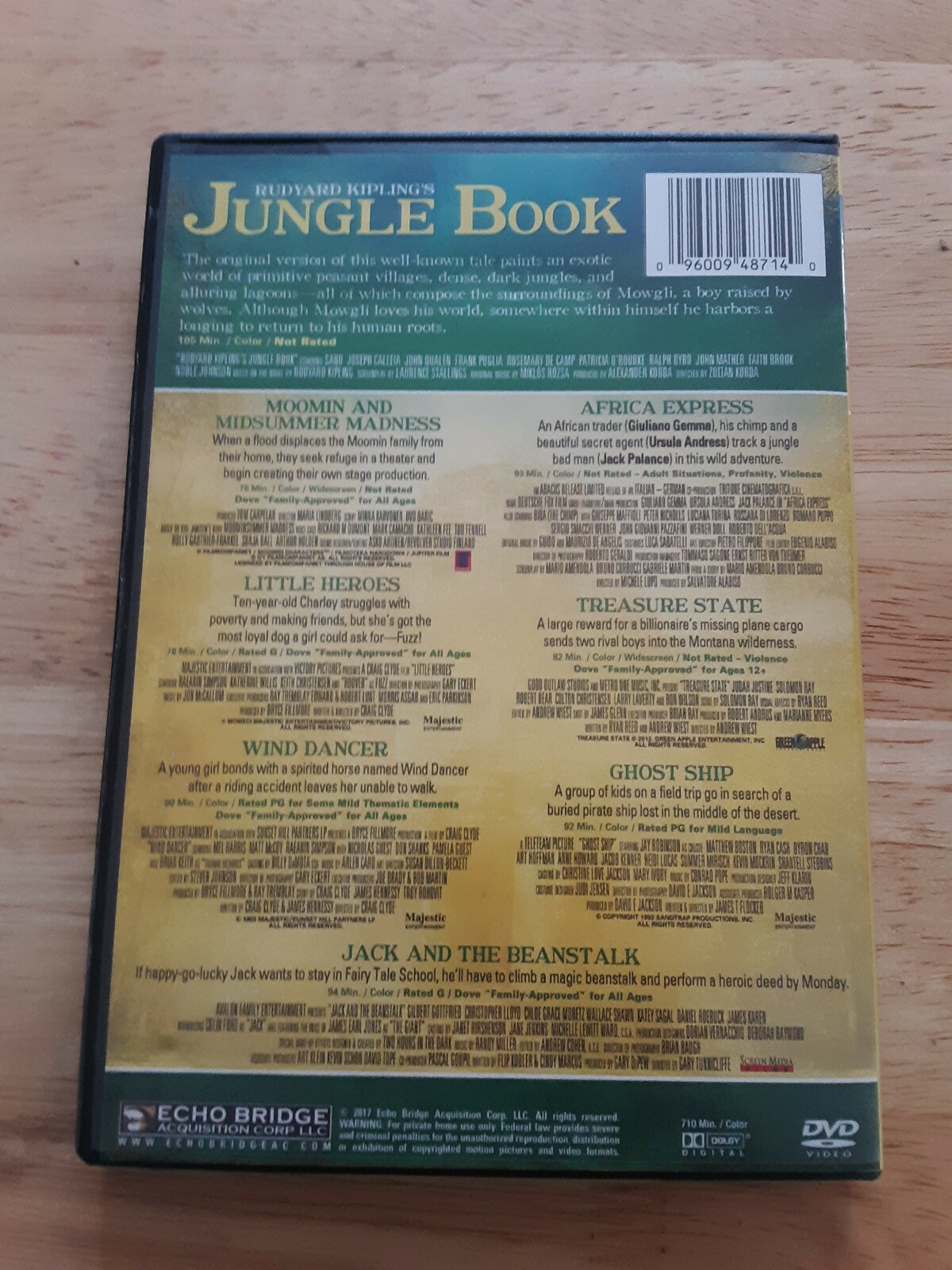 Rudyard Kipling's Jungle Book DVD Includes 7 Bonus Movies eBay