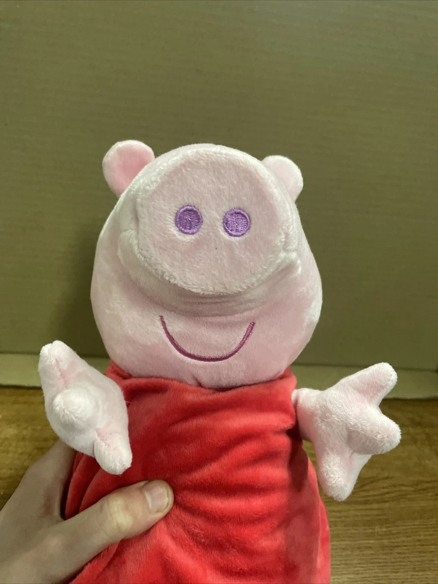 PEPPA PIG Hug N Oink Talking Sound Plush Red Dress 2003 ABD 12