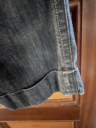 Arden B Shorts Y2K 90s Size 6 Blue Denim Bermuda Front & BACK Pockets CUFFED LEG - Picture 4 of 13