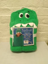 Signature Kids Dinosaur Hooded Towel 27"x50" 100% Cotton