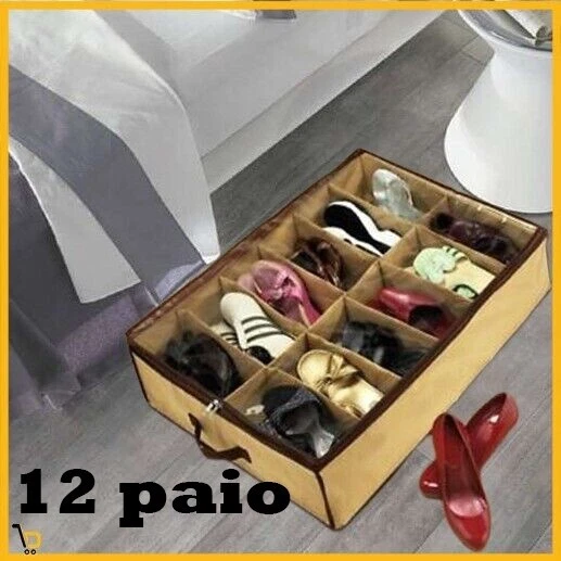 Scarpiera Salvaspazio 12 paia porta scarpe Slim tessuto Ultra sottile  piccola