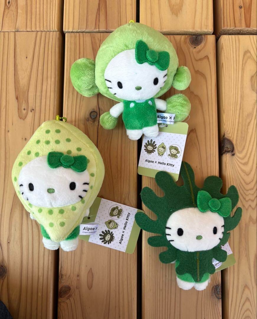 Algae × Hello Kitty 藻類 ぬいぐるみ 万博 2025 Hello Kitty Algae Plush Toy, Japan Pavilion Exclusive, Osaka