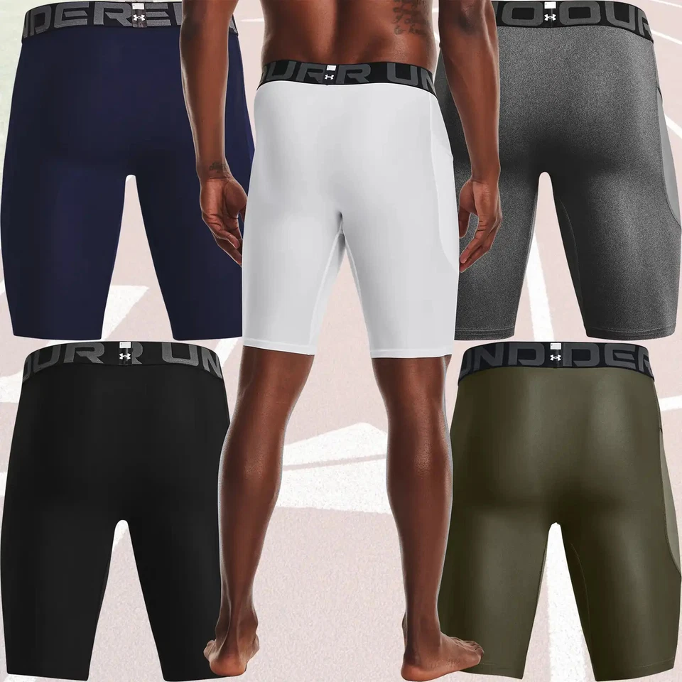 Pantalones cortos de compresión largos de bolsillo Under Armour para hombre 1361602 Foto 2 de 4